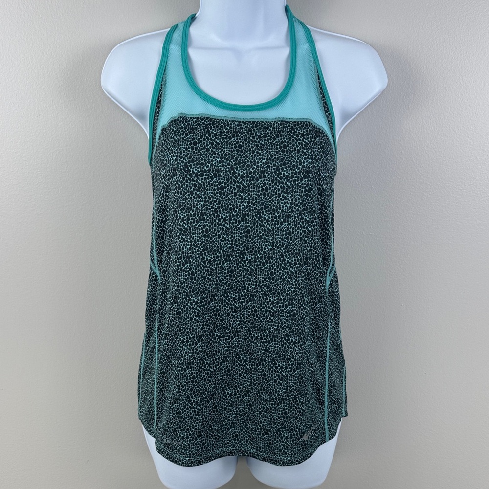 Nike Chic Teal and Black Women's Tank Top - XS